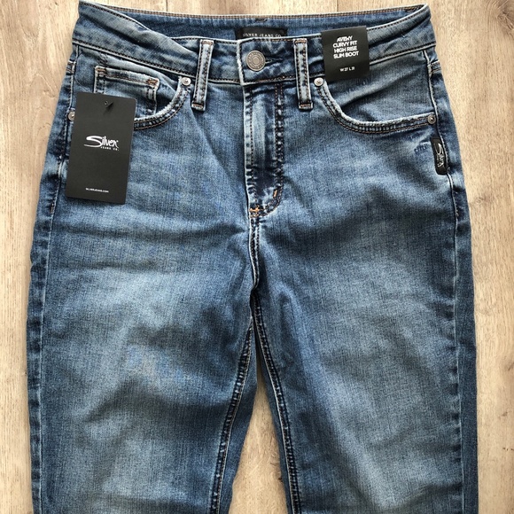Silver Jeans, Avery, Slim, Bootcut, Curvy Fit, High Rise, Indigo Size 27/31, NEW - Picture 5 of 16